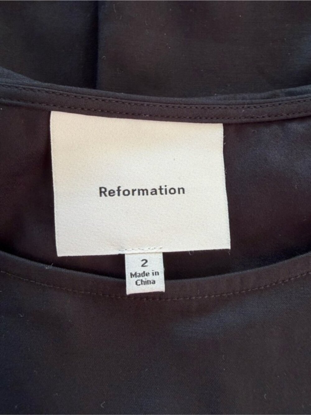 NEW Reformation Jordan Two Piece Short Sleeve Skirt Set Cotton Black | US 2 UK 6 - Picture 13 of 15